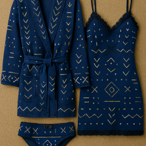 ensemble robe de chambre trois pièces